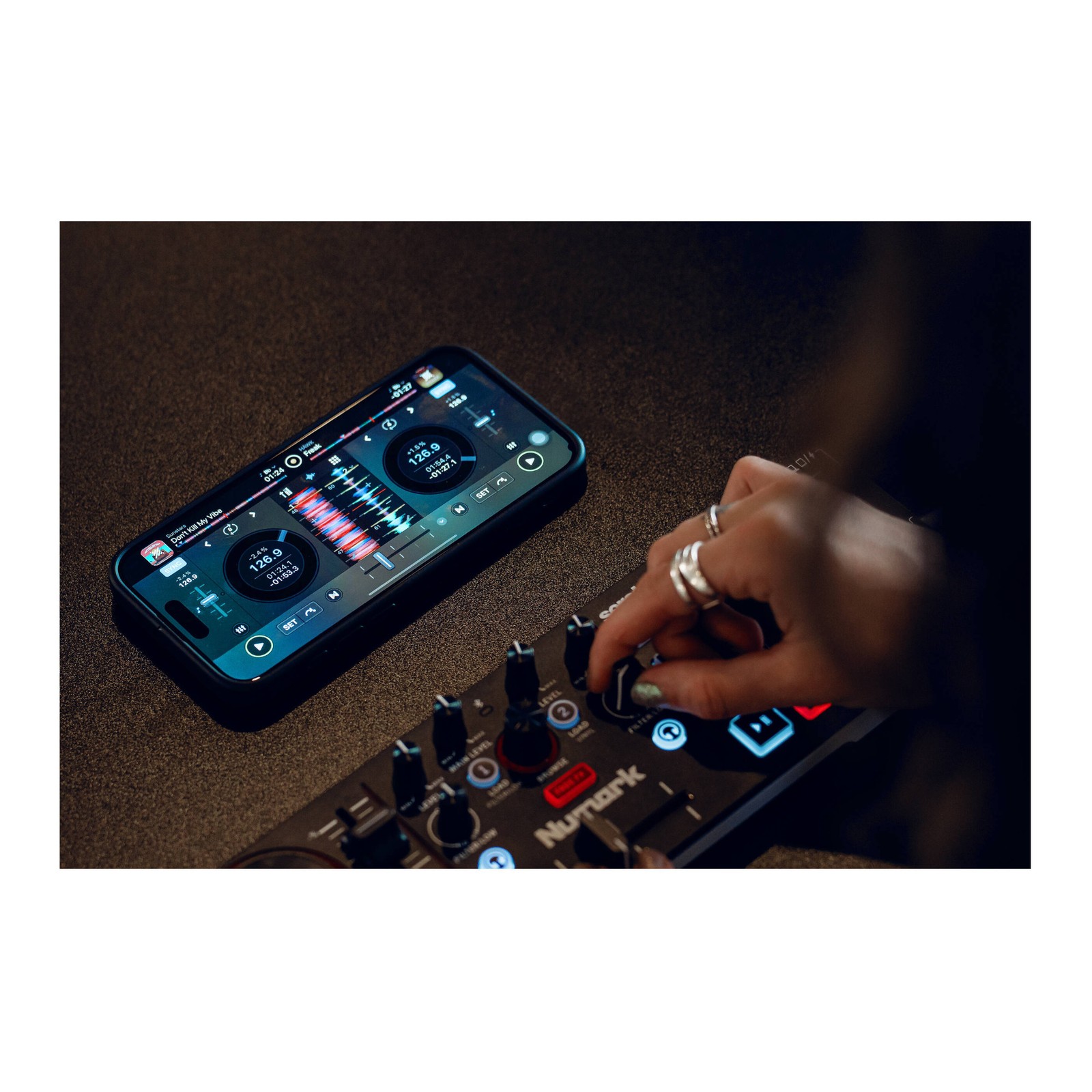 Numark MixTrack Go Ultra-Portable 2-Deck DJ Controller with Stems Control