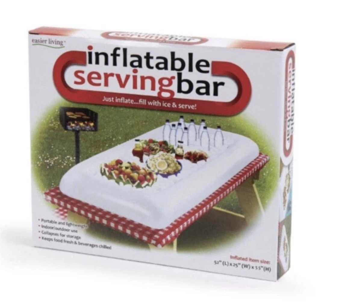 Inflatable Ice Serving Buffet Bar with Drain Plug Salad Food & Drinks Tray New