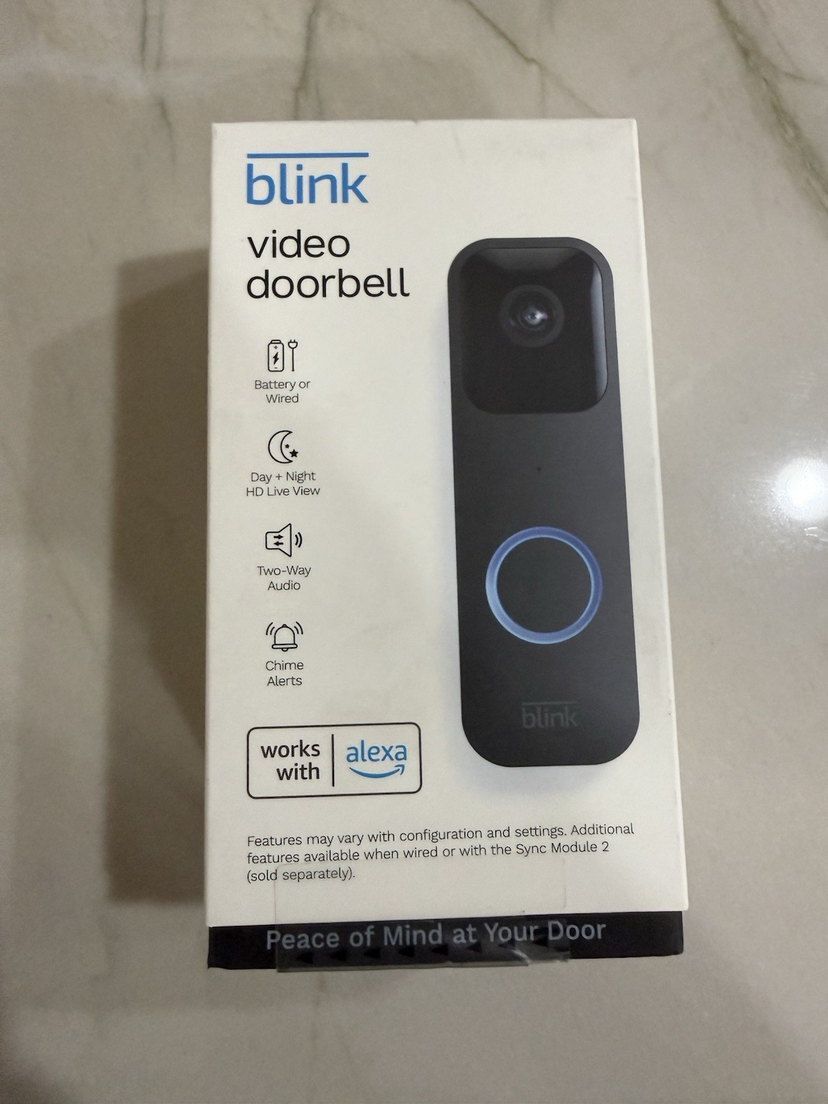 Blink Battery or Wired - Smart Wi-Fi HD Video Doorbell Camera in Black New