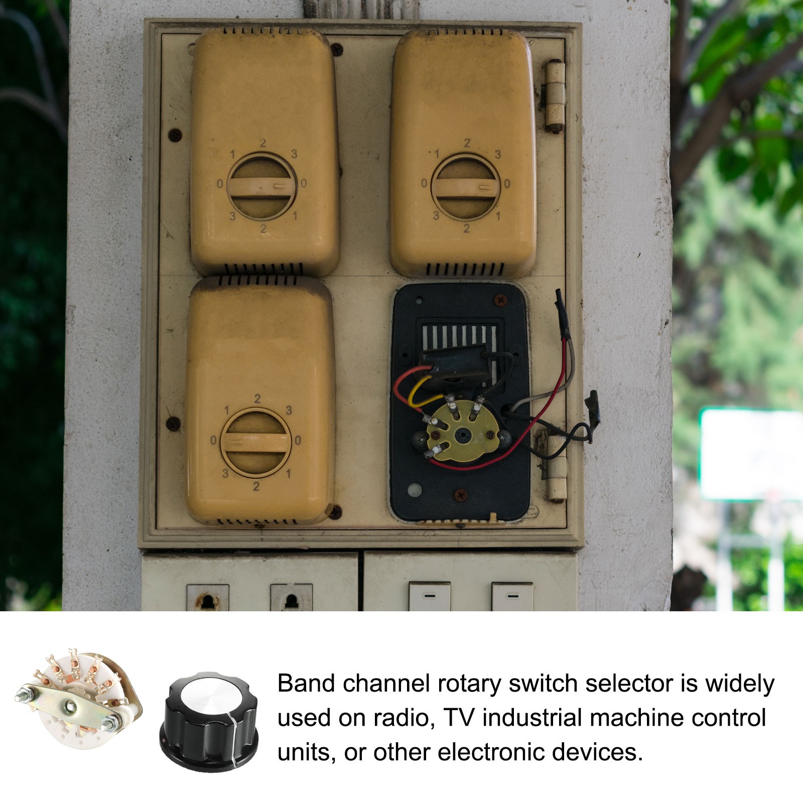 Band Selector Rotary Switch 1P6T 1 Pole 6 Throw 1 Deck