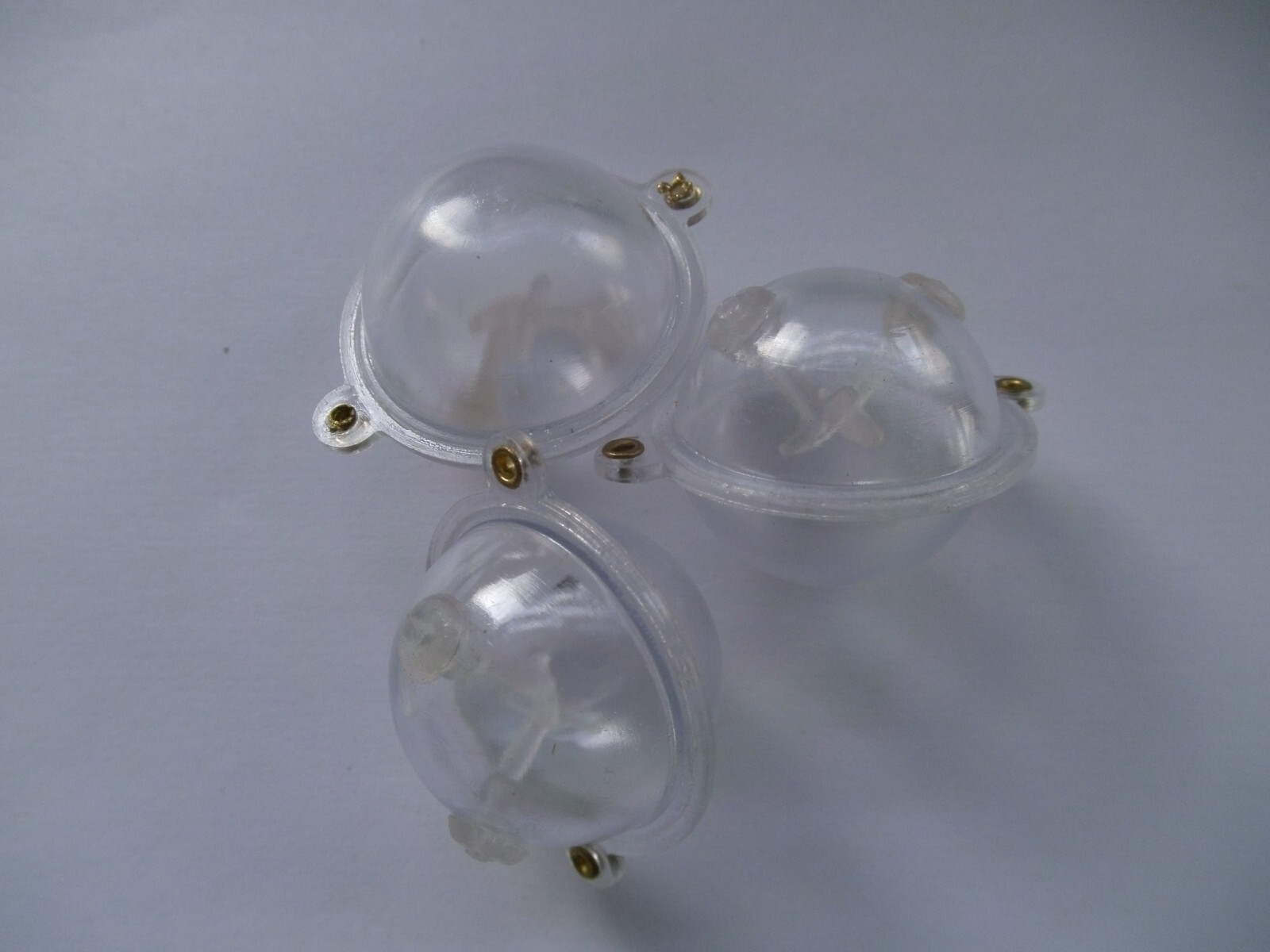 SET OF 3 ROUND  BUBBLE FLOATS 30mm CLEAR