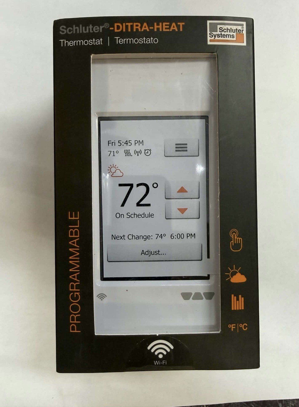 Schluter DITRA HEAT E-WIFI Touchscreen Programmable Thermostat DHERT104/BW *NEW*