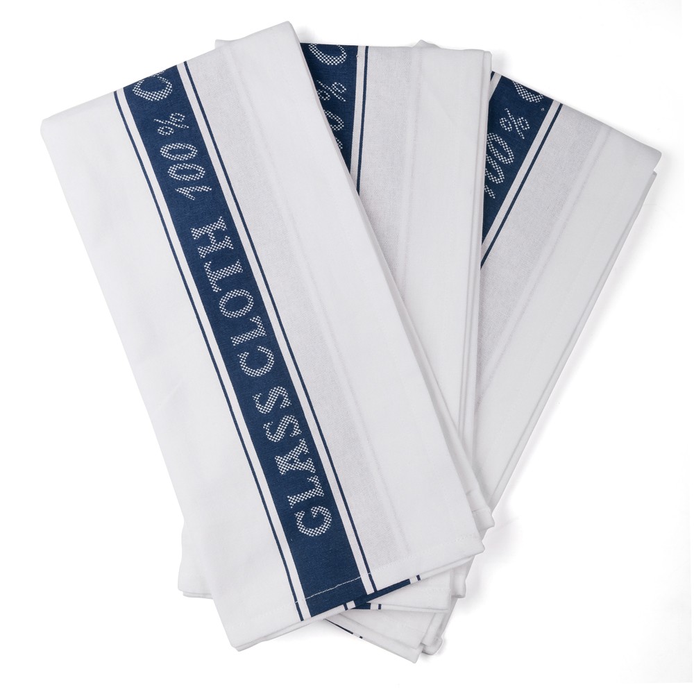 Rans Glass Cloth Set Navy 3pce