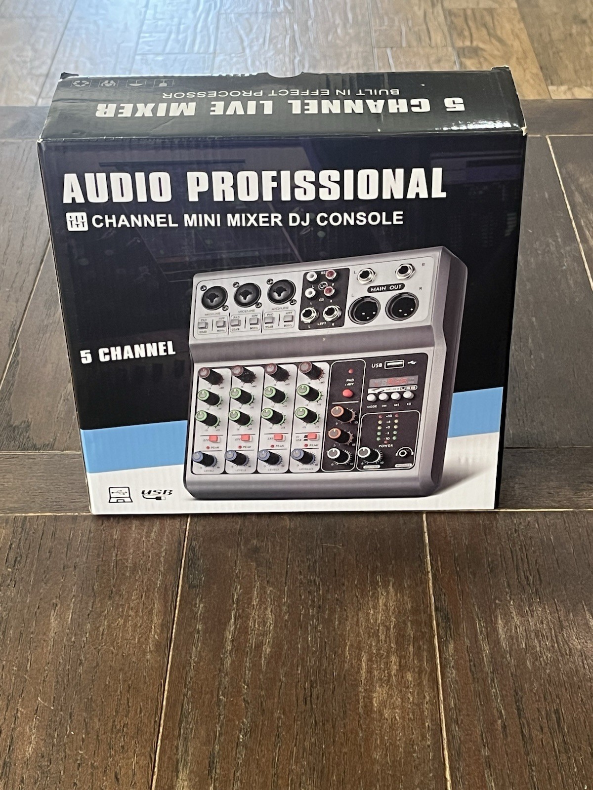 Audio Professional 5 Channel Mini Mixer DJ Console