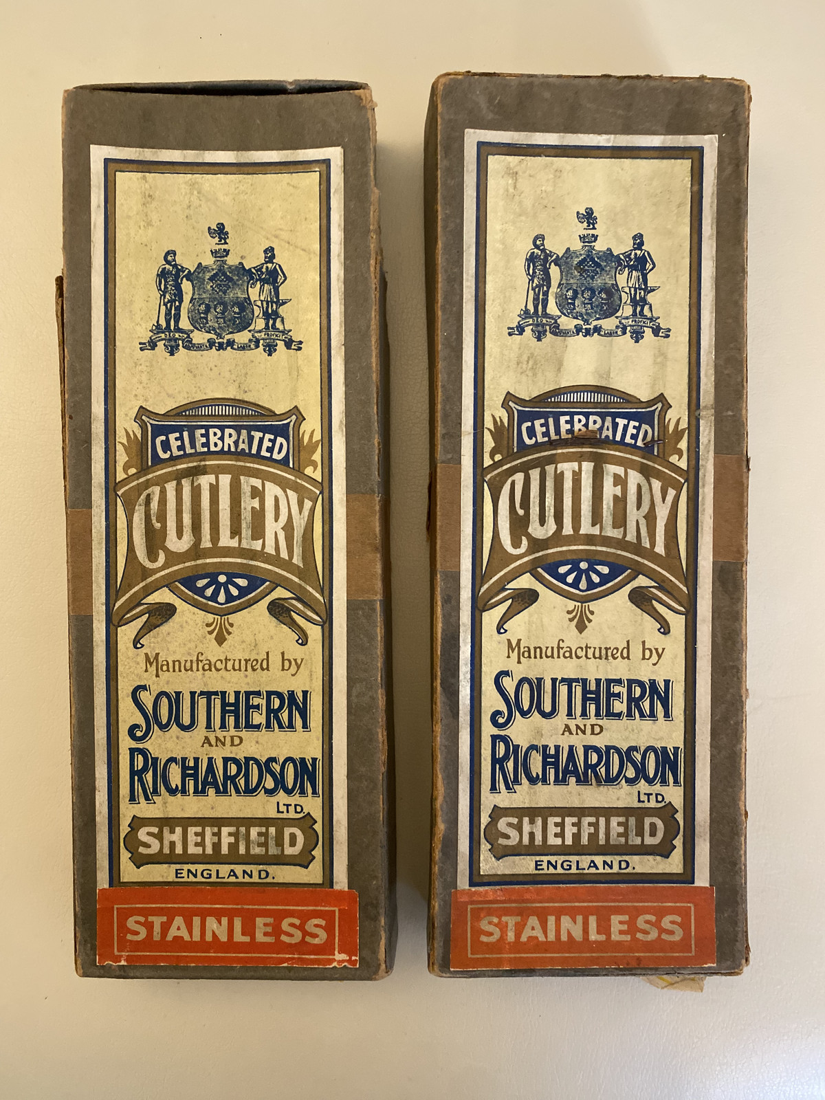Southern and Richardson 12 Stainless Composite Dessert Knives Sheffield England