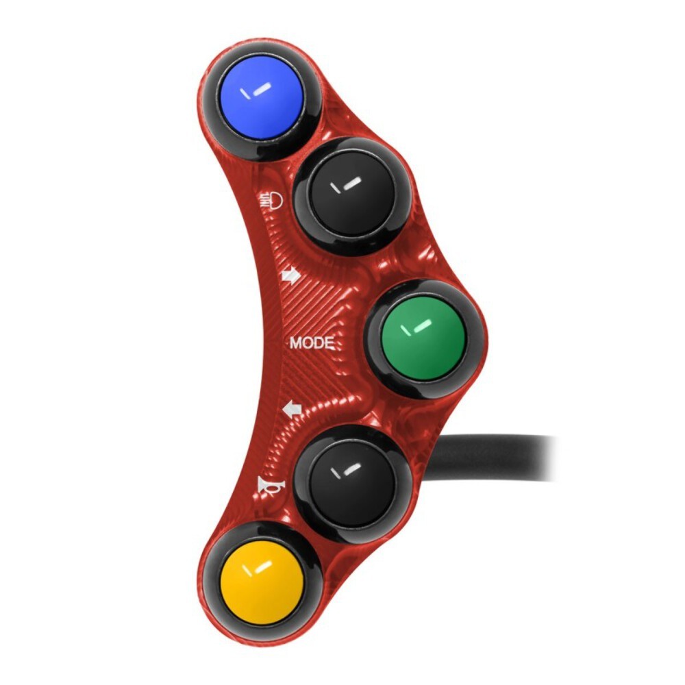 JETPRIME LEFT STREET HANDLEBAR SWITCH FOR KAWASAKI NINJA ZX-10R 2016-20 (RED)