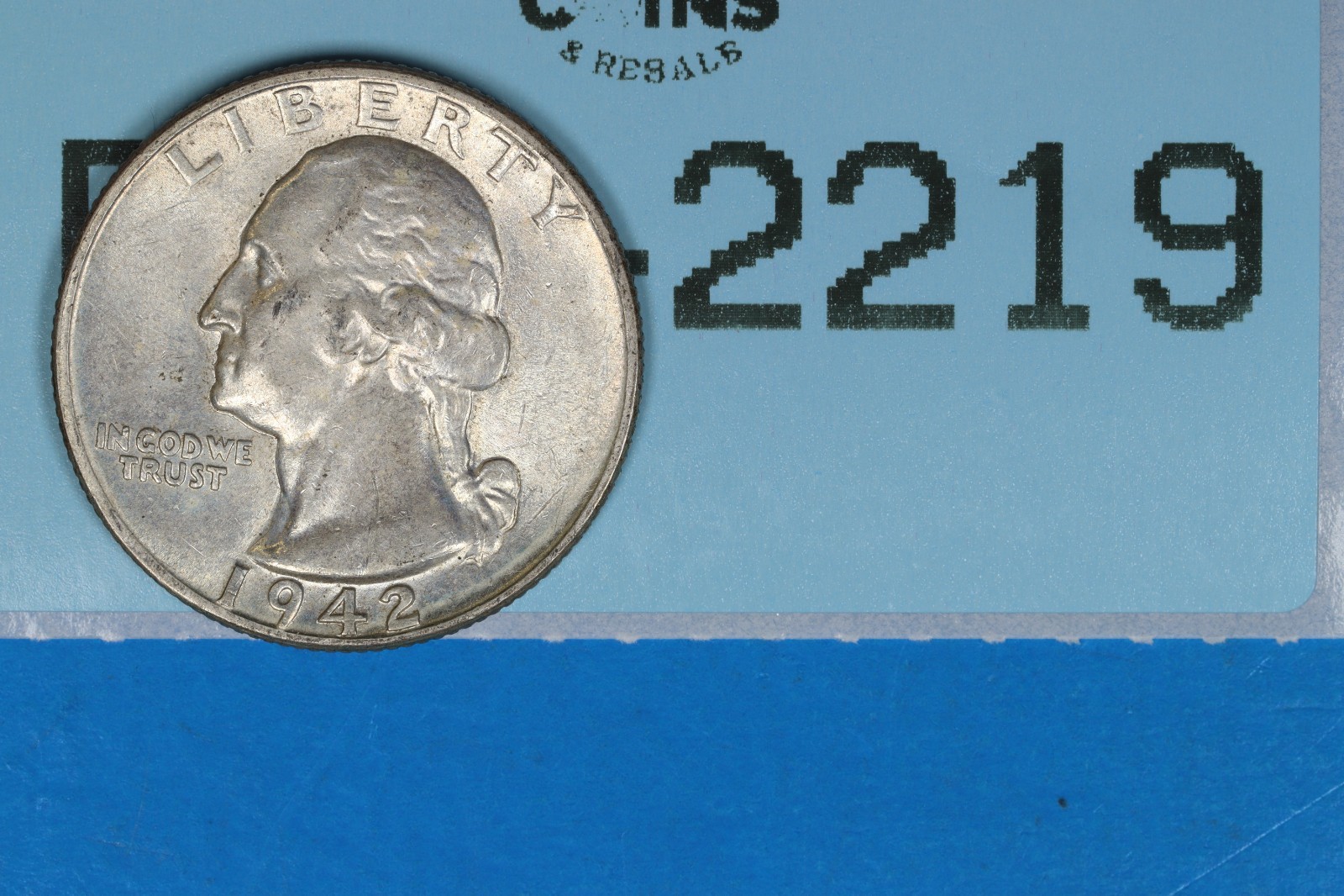 1942 25C WASHINGTON SILVER QUARTER EARLY US TYPE COIN RAW-2219