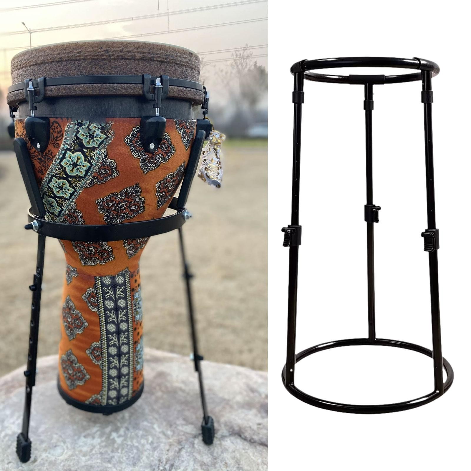 Djembe Floor Stand Stable Adjustable Height Sturdy Portable Standing Support