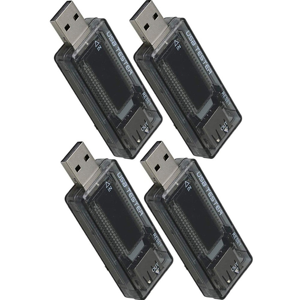 4Pcs USB Power Tester Voltage Current Capacity Meter 4-20V 3A Test Chargers NEW