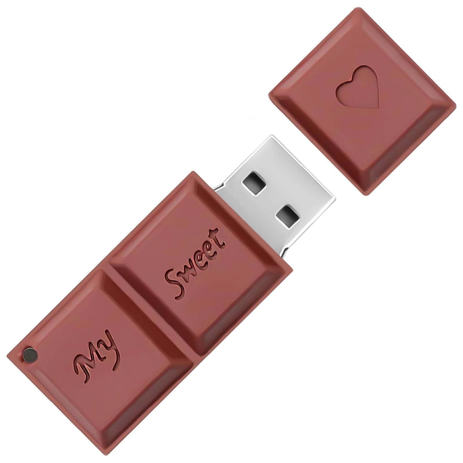 64GB USB Flash Drive Chocolate-Shaped, BorlterClamp 64GB, chocolate