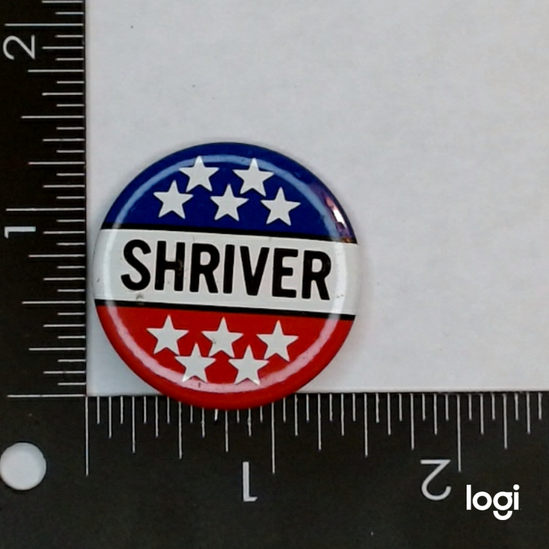 Sargent SHRIVER STARS 1.5 INCH Political Campaign Pin button