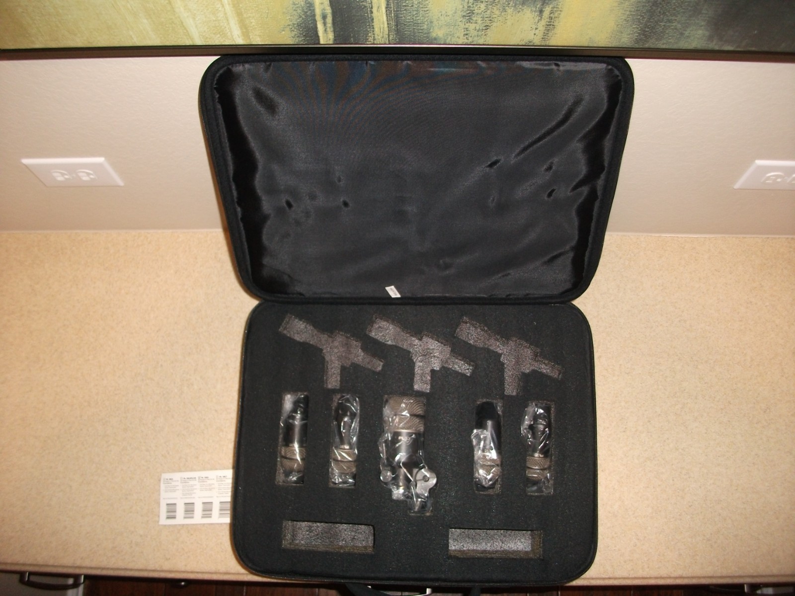 Electro-Voice PL DK5 5 piece drum microphone set with padded case New