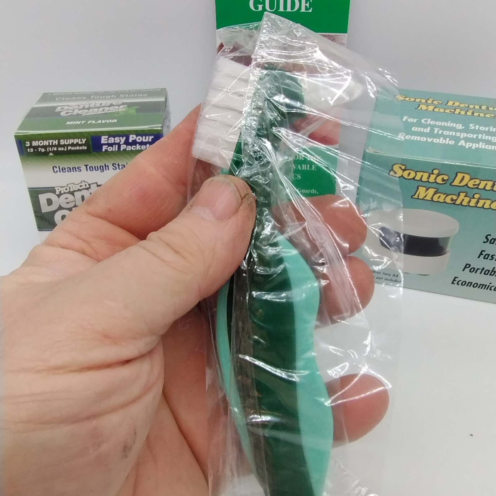 Pro Tech Denture Cleaning Removable Appliance Care Kit New Machine Cleaner