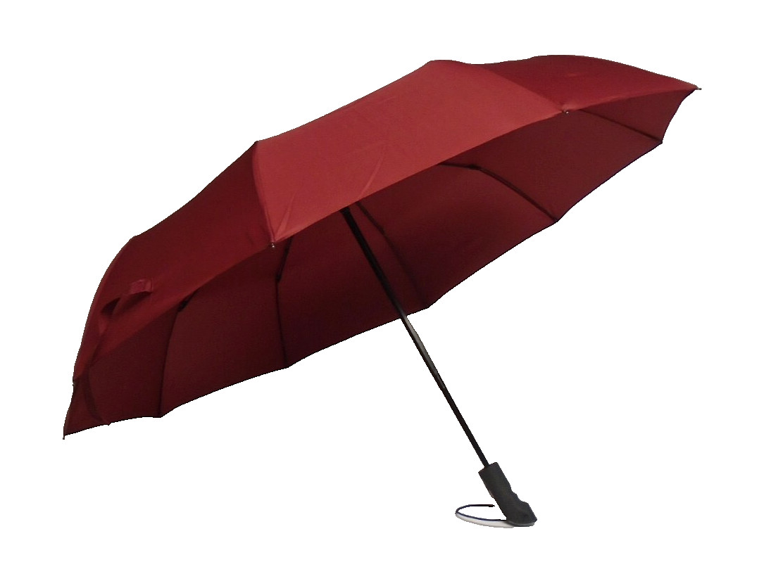 Garmar Windproof 10-RIB 40" Compact Travel Umbrella W/Auto Open/Close Maroon