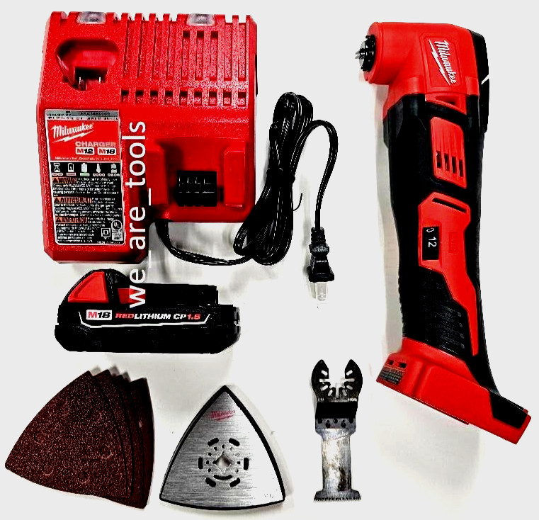Milwaukee M18 2626-20 Cordless Multi-Tool Oscillating, (1) 1.5 Battery, Charger