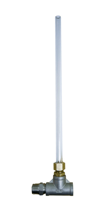18" Sight Glass w/ Stainless Steel 1/2" FPT Tee