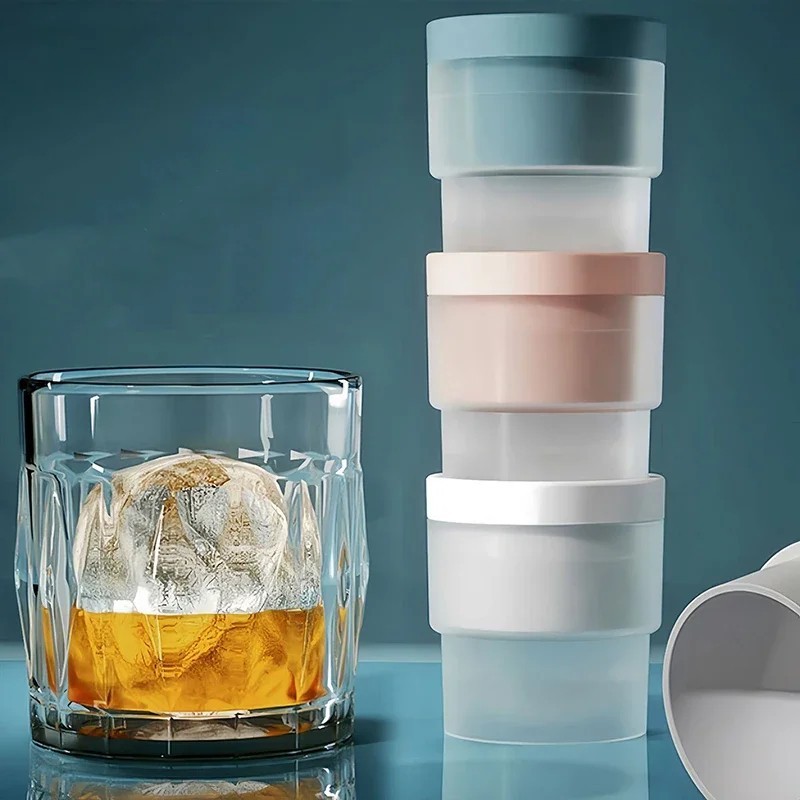 Slow-Melting Stackable Large Ice Cube Mold Maker For Whisky Cocktails Beverage