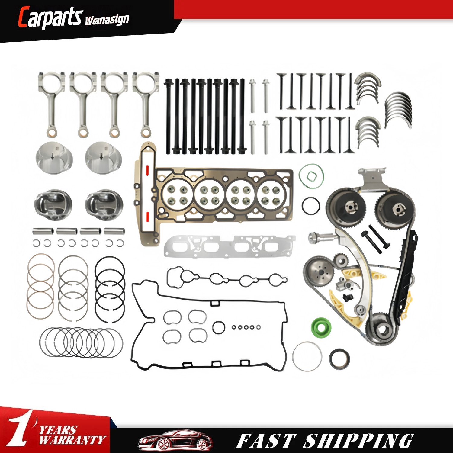 Engine Rebuild Kit Head Gasket Set For Chevrolet Cobalt Buick GMC Malibu 2.4L