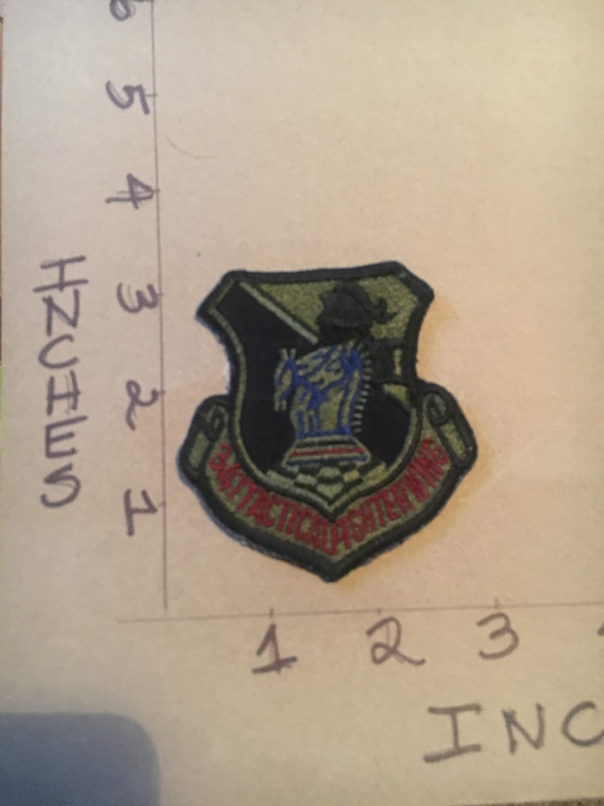 USAF 347th Tactical Fighter Wing Squadron subdued patch 5/3/25