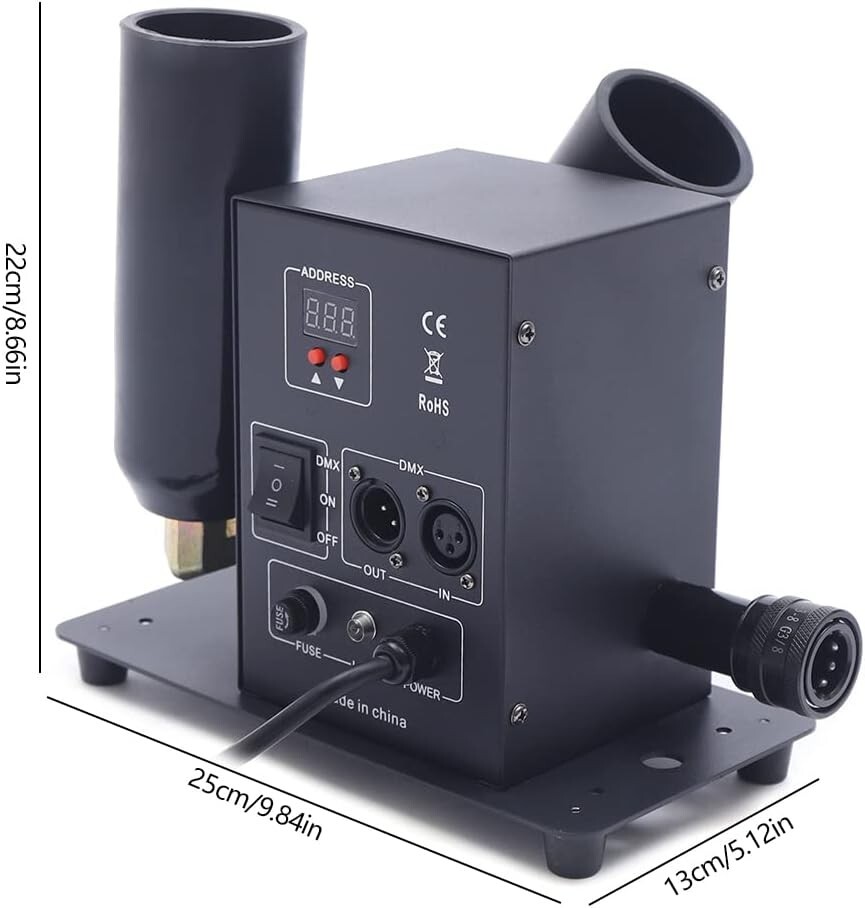 Confetti Machine, Professional Electric Confetti Launcher, DMX/Remote Control
