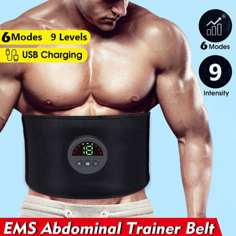 EMS Abdominal Muscle Toning Trainer ABS Stimulator Toner Fitness Binder Gym Belt