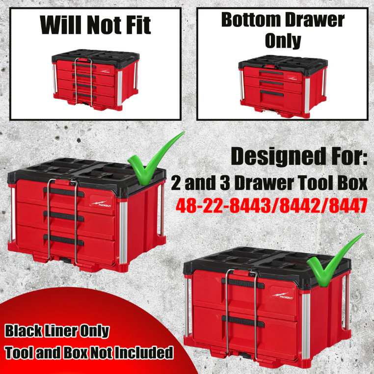 Milwaukee Insert Drawer Liner for M12 FUEL Installation Drill