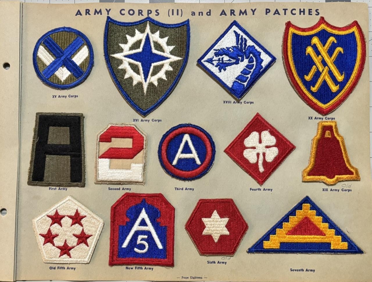 G W Lawrence Collection US Army 16th Corps Patch Inv 18-2