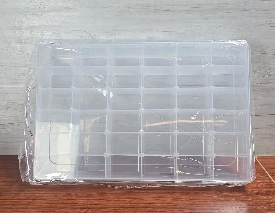 3 Pack Bead Storage Organizer Box with 36 Grids and Removable Dividers