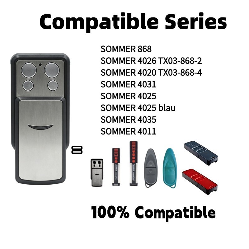 SOMMER 4031 SLIDER 4-Command Sliding Gate Remote 868MHz