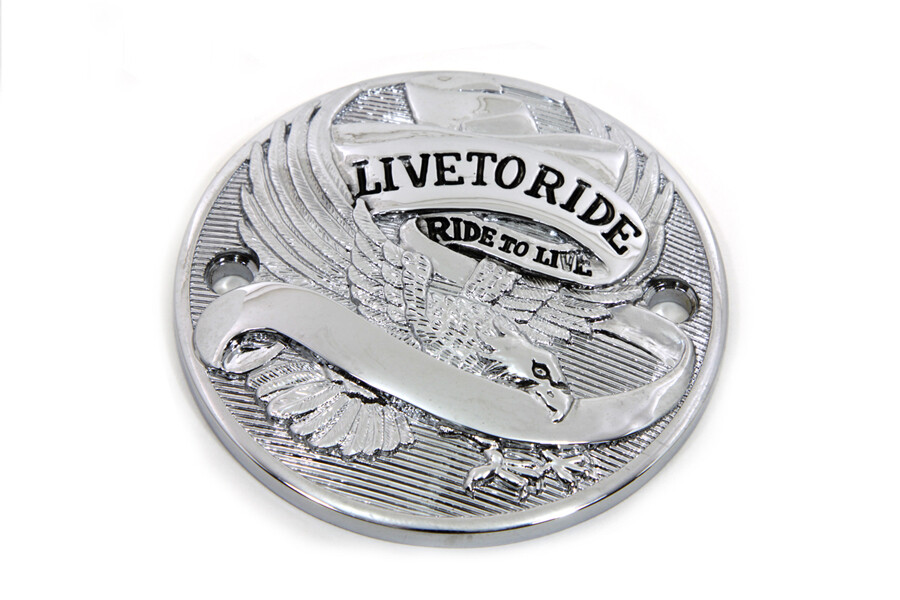 Chrome Live To Ride Ignition Timing Cover For 1970-2019 Harley Sportster & EVO