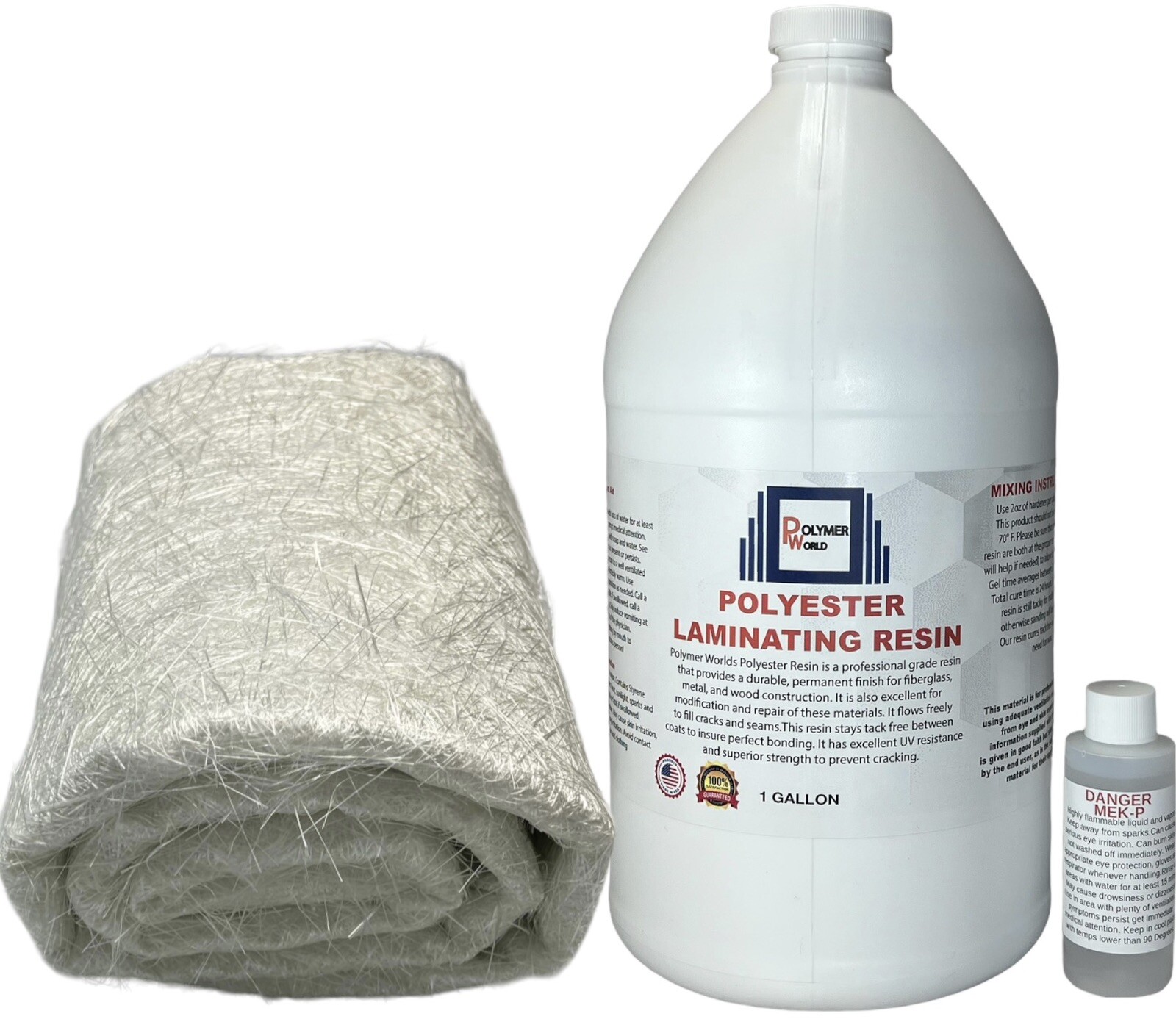 Polyester Resin 1.5x50x3 Yards Fiberglass Chopped Strand Mat for Autos Boats RV