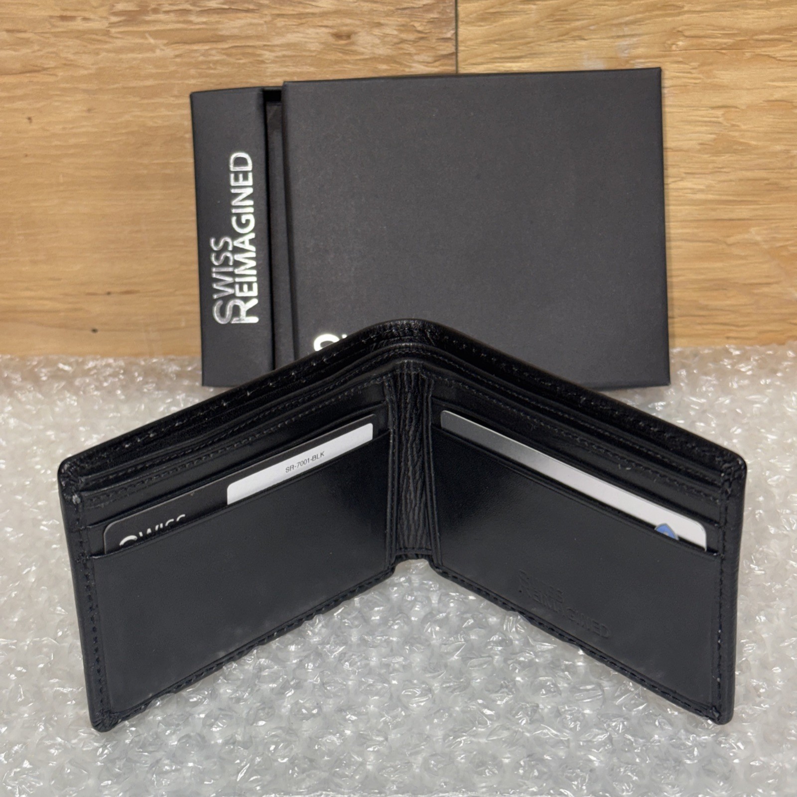 Swiss Reimagined - Genuine Leather Card Wallet Shield & Block/ DE5