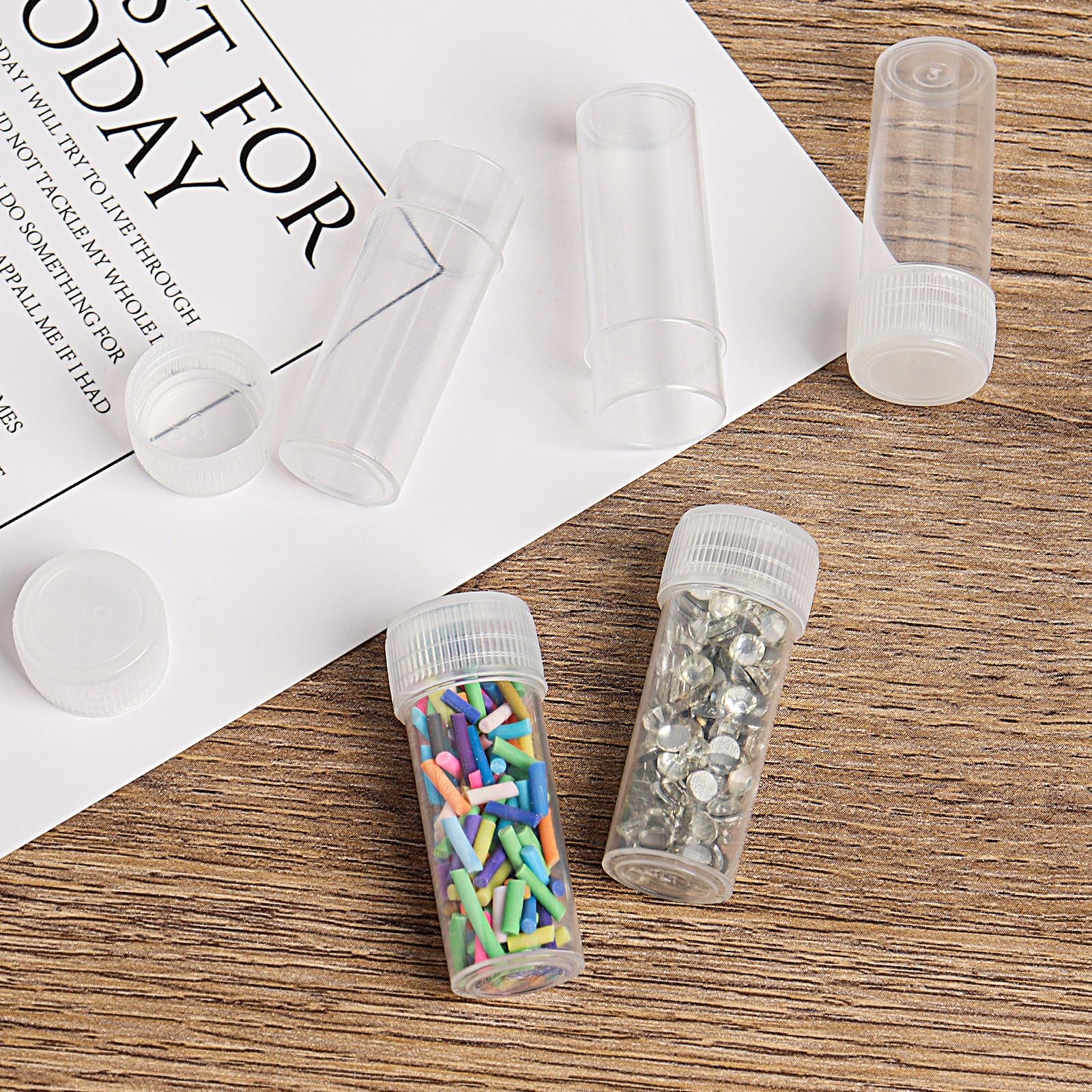 5ml Transparent Plastic Sample Bottle Test Tube Bottles Vials Storage Containers