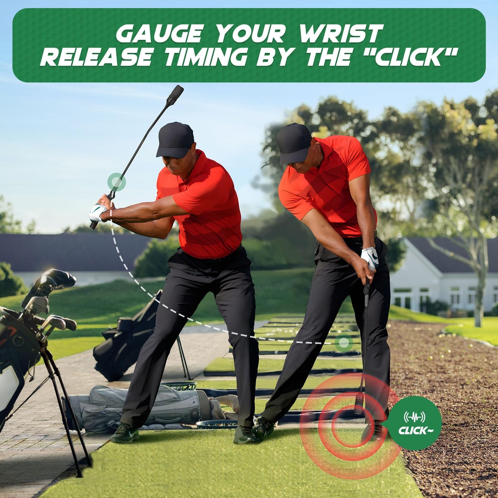 Golf Swing Trainer - Click Stick Golf Trainer for Golf Tempo Practice, Weight...