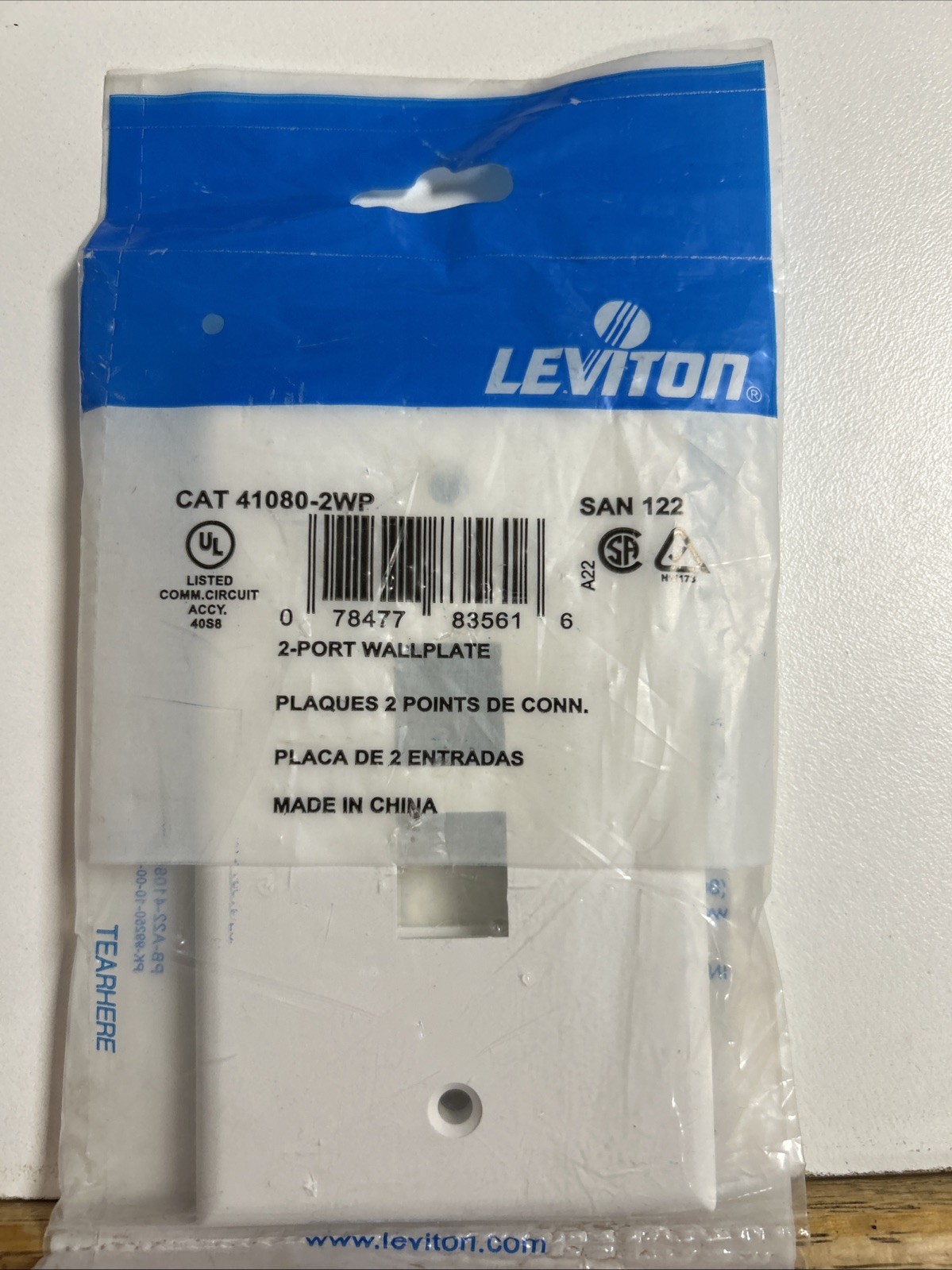 Lot Of 18 Leviton CAT 41080-2WP SAN 122 2–Port Wall Plate
