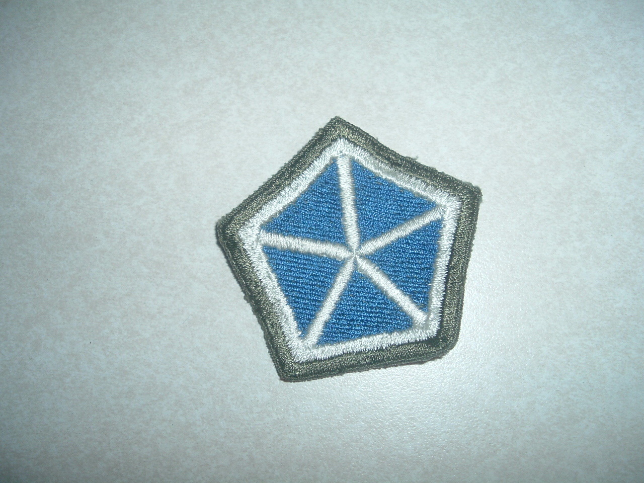 MILITARY PATCH V CORPS 5TH HEIDELBURG GERMANY OD BORDER GERMAN MADE POST WW2
