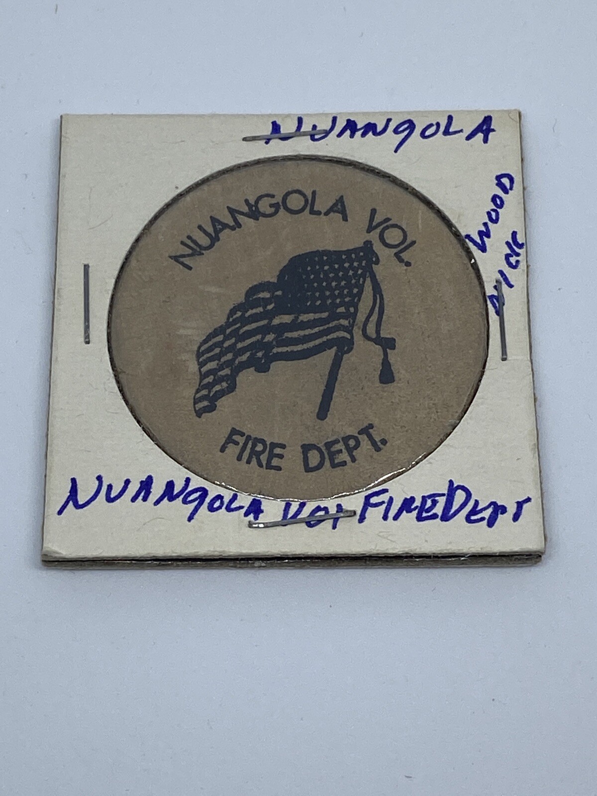 Nuangola Vol. Fire Dept. Nuangola PA Wooden Nickel C126