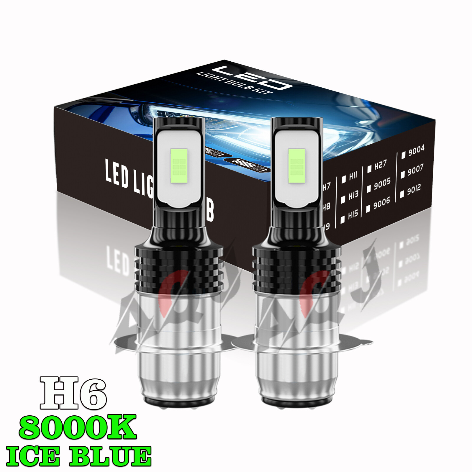 For Suzuki King Quad 700 2005 2006 2007 -2x H6M blue LED Headlight Bulbs Kit