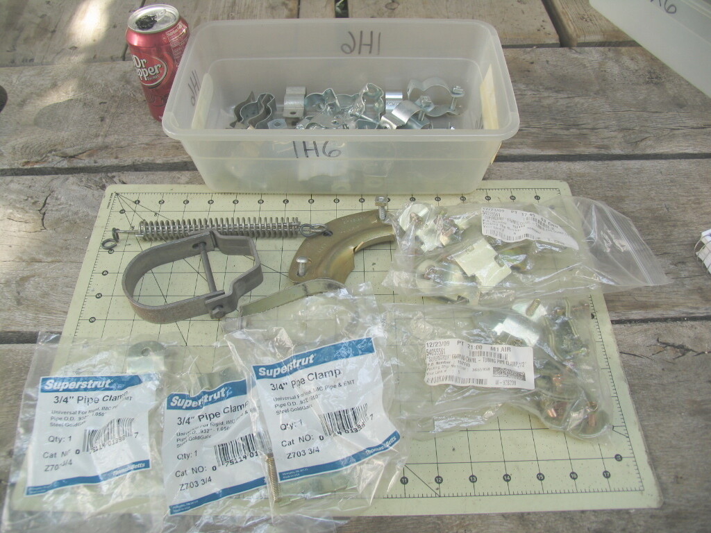 Assorted Lot Misc. Conduit hangers,etc. as shown in Photos inc SUPERSTRUT