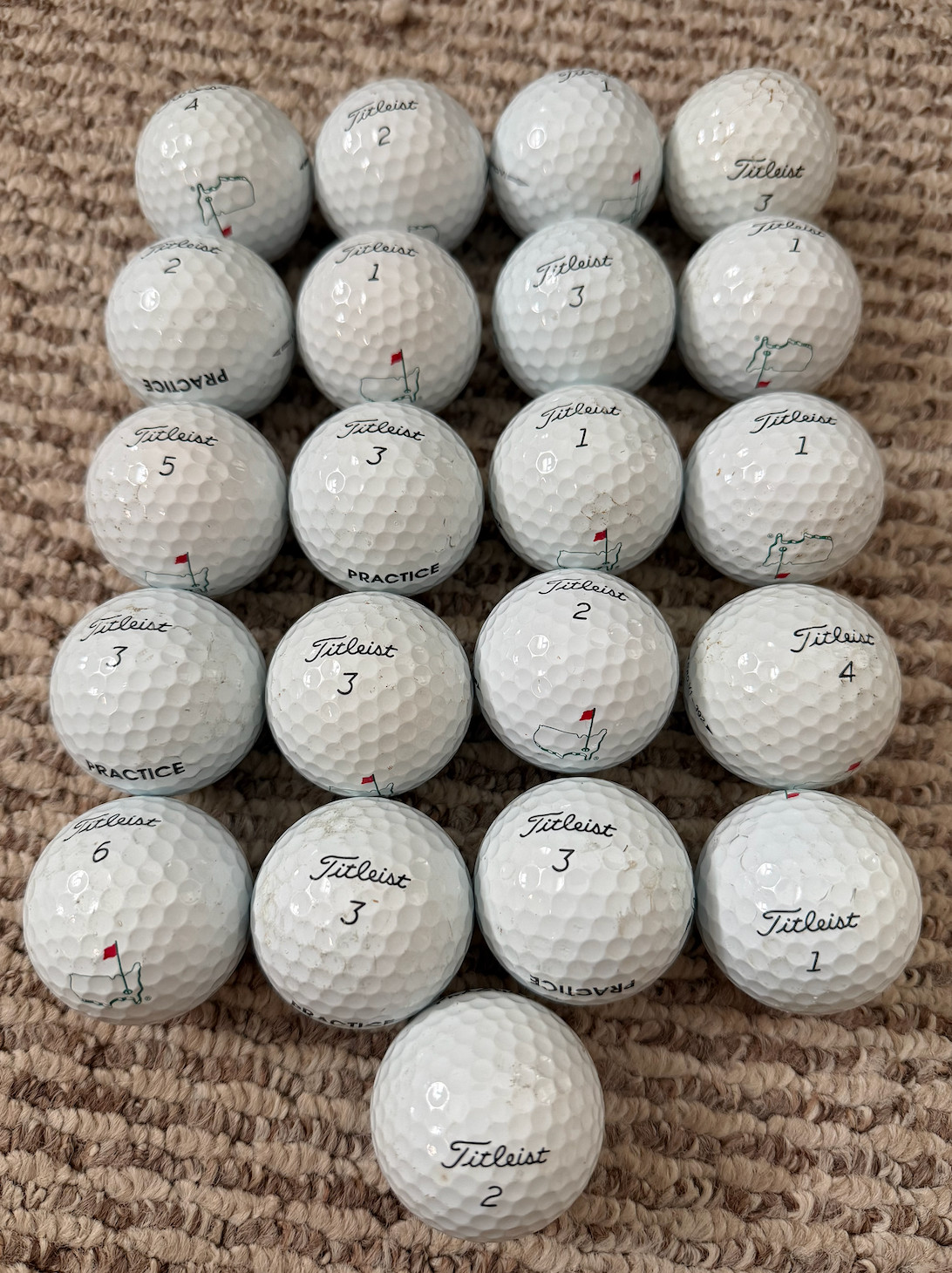 Augusta Masters Practice Golf Balls - Titleist RARE!