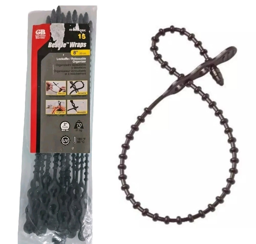 GARDNER BENDER BEADLE WRAPS 45-8BEADBK 8" 20 cm Lockable/releasable 70lb.
