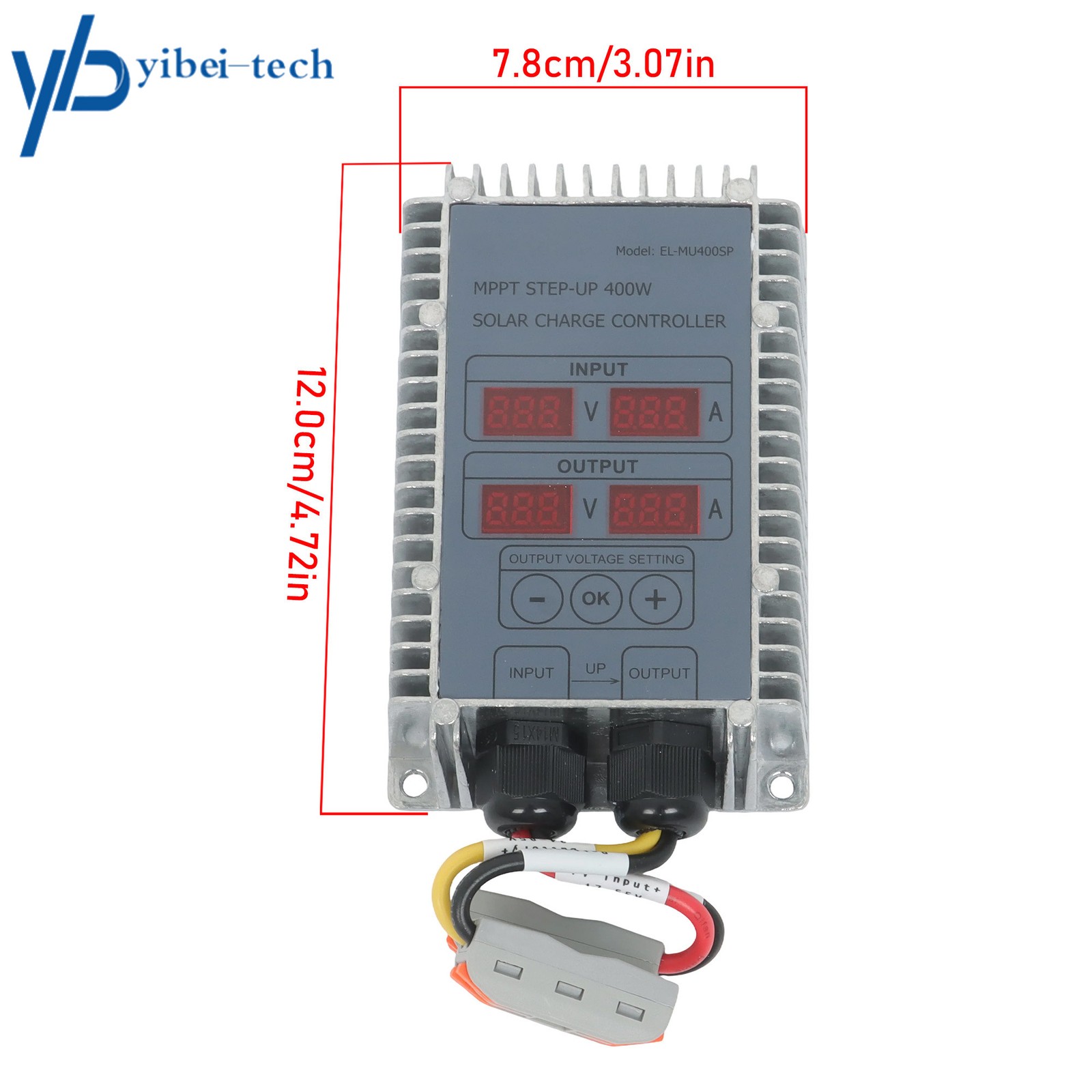 Waterproof Solar Panel Regulator Boost MPPT 24‑85V LED Display Adjustable 400W