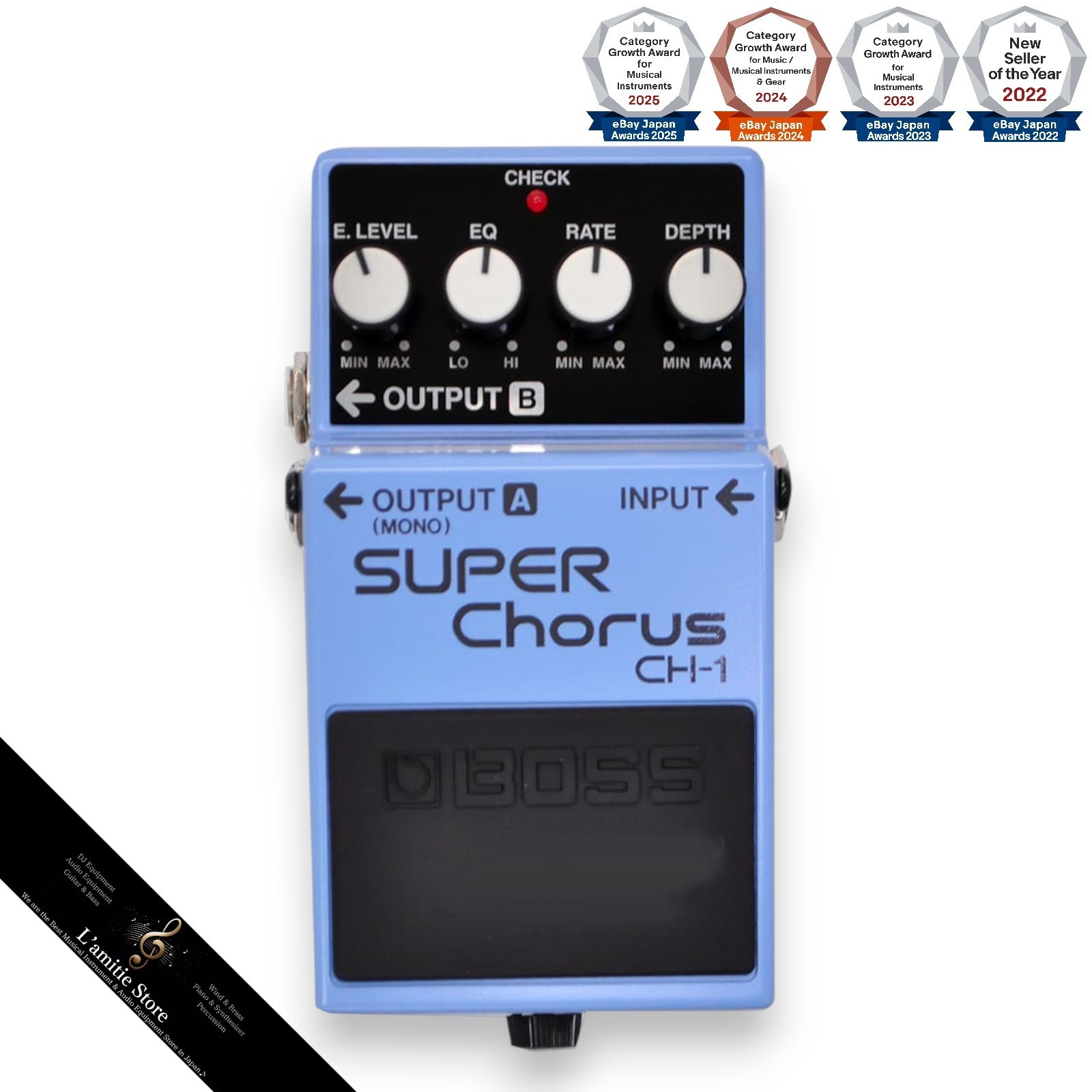BOSS CH-1 Super Chorus Guitar Effect Pedal CH1 CH 1 New