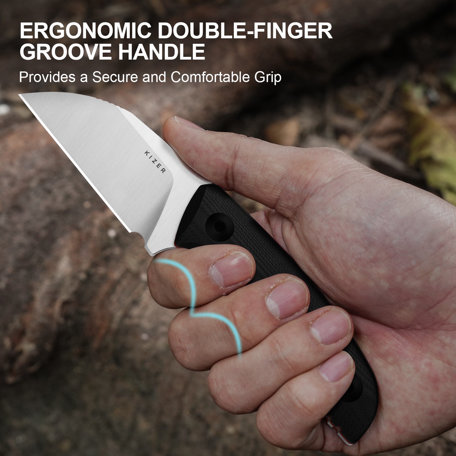 Kizer Snick Fixed Knife AEB-L Blade G10 Handle With Sheath Sheepsfoot 1085A1