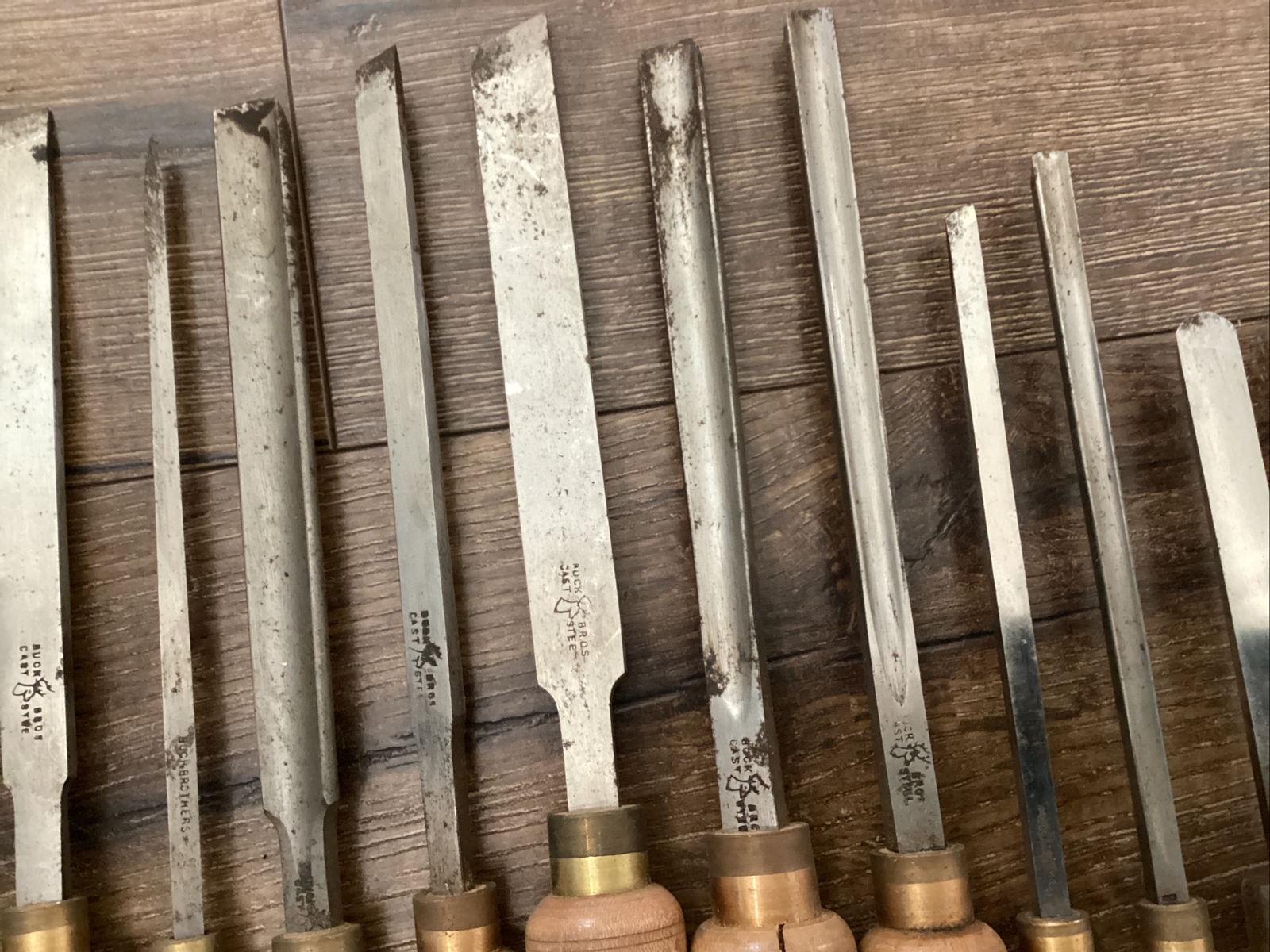 15 Antique Carving Woodworking Chisels 13 Buck Bros 2 Craftsman Free Ship