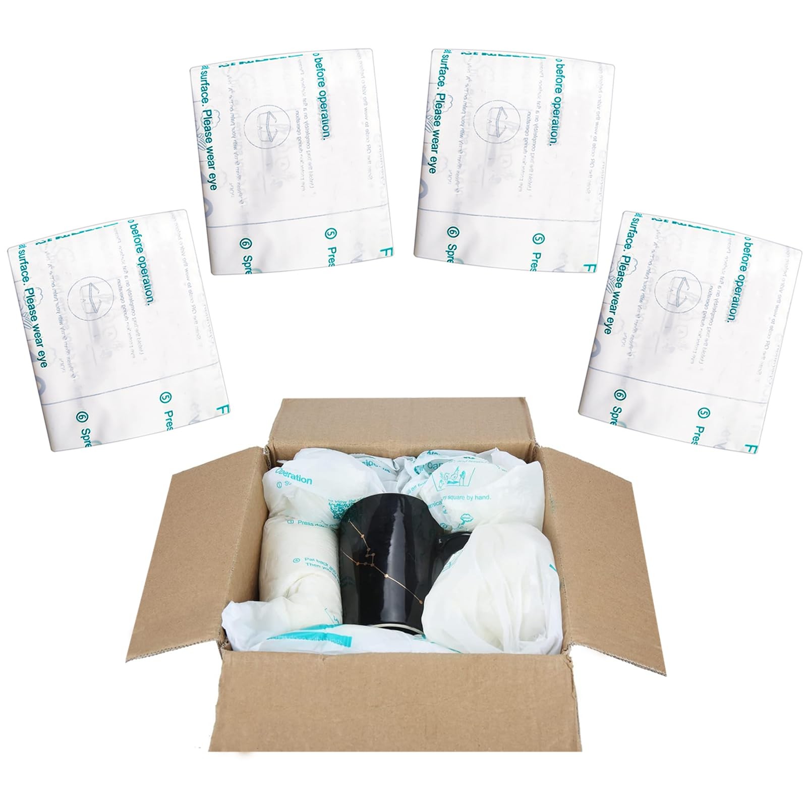 4PCS 18 * 23 Inch Foam Bags For Shipping, Expanding Foam, 18"x23", White