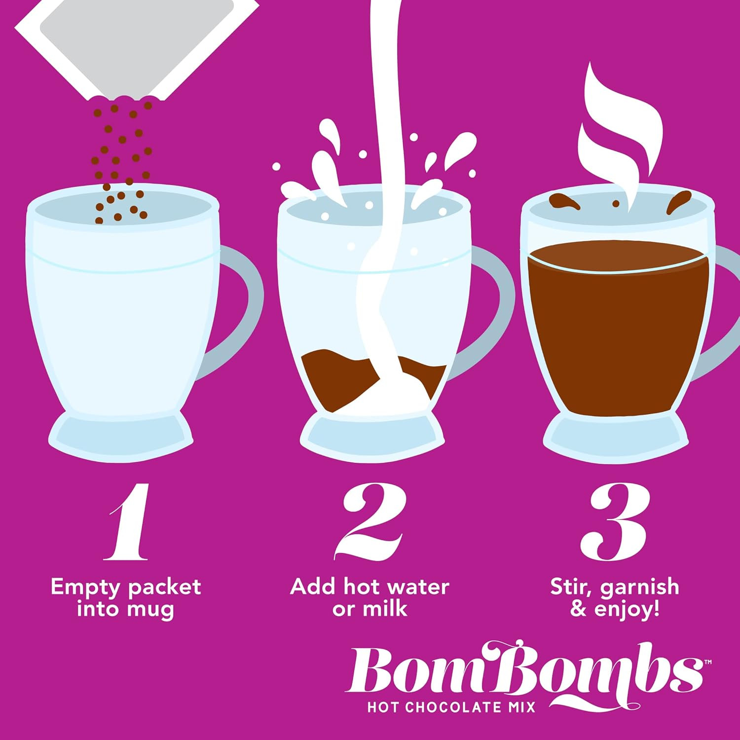 Bombombs, Hot Chocolate Mix Gift Set with Mini Cup Packaging, Dessert Flavors In