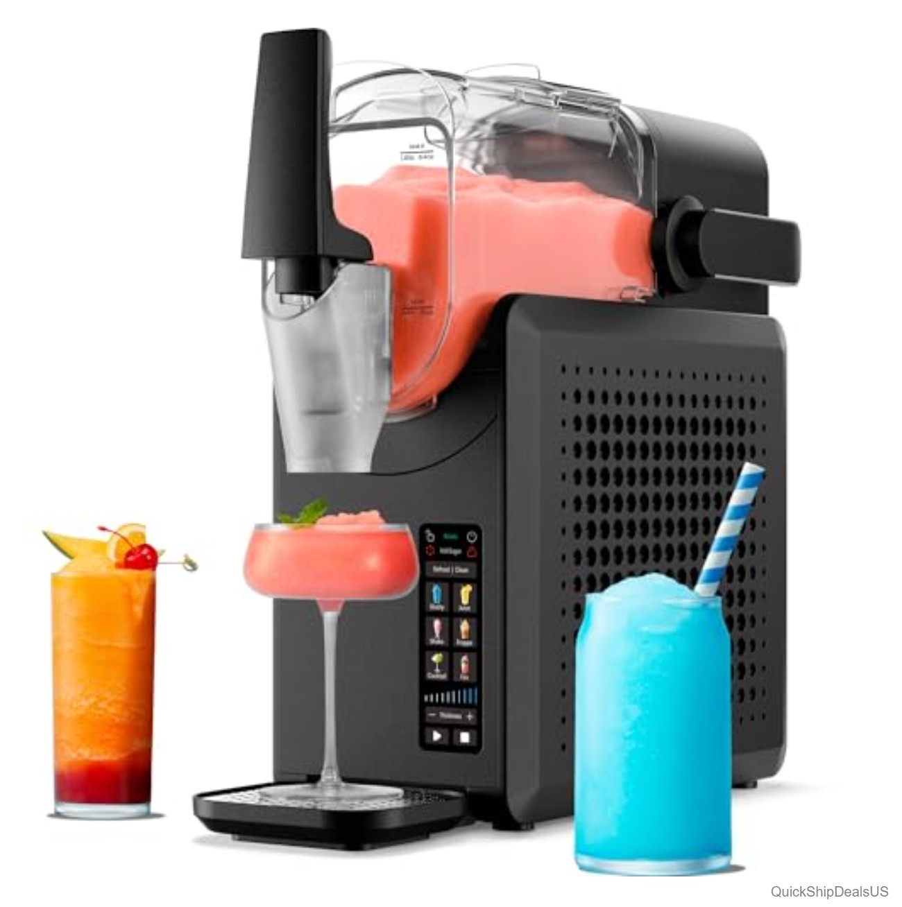 Slushie Machine 90oz Frozen Drink Maker 5 Presets LED Display Serves 8