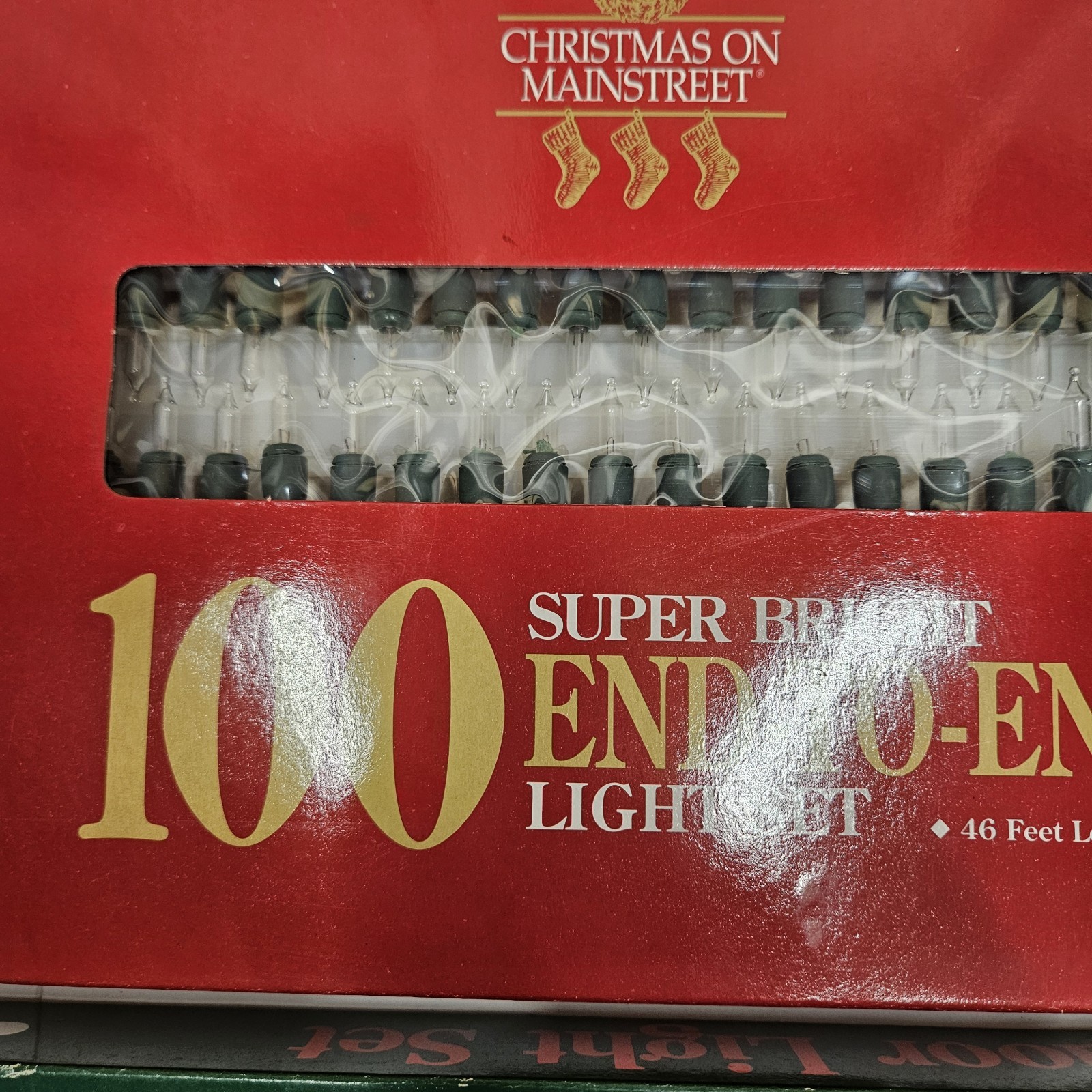 Vintage String Lights Merrybrite Christmas On Main Street Clear Lot Of 2