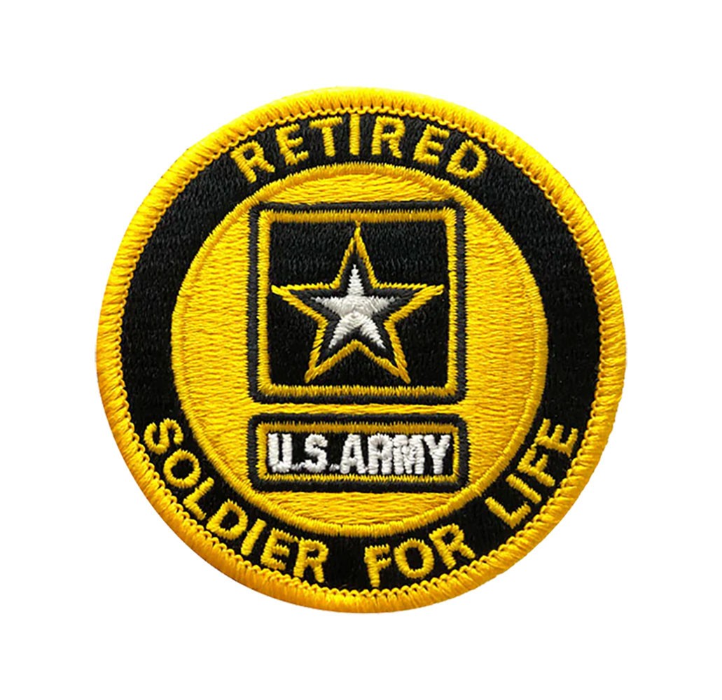 Soldier for Life Retired Color Patch (Military Issued)-Veteran Owned Business